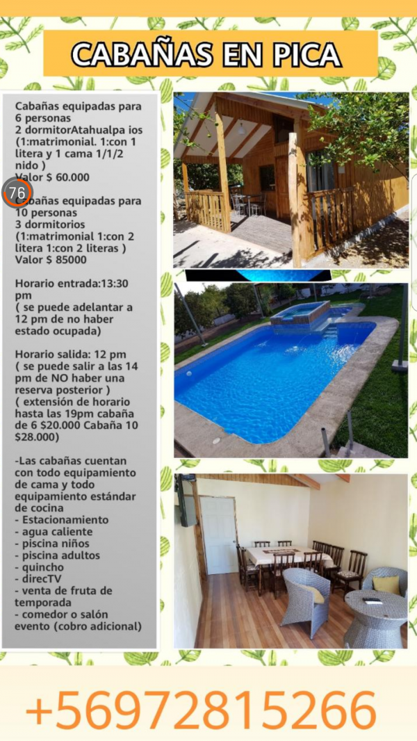 Fotografía 8 de Cabañas Atahualpa  en Pica, Tarapaca