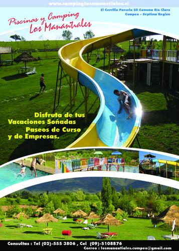 Piscina y Camping Los Manantiales de Cumpeo en Rio Claro, Maule