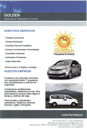 Transportes Golden en Viña Del Mar, Valparaiso